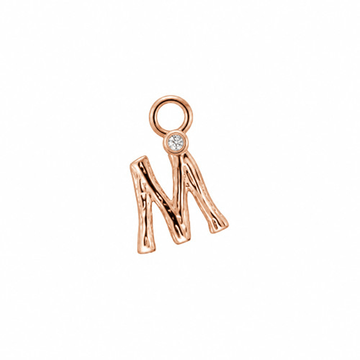 Diamond Charm Earrings Alphabet S148-DPS0470-M