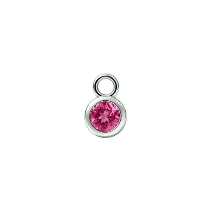 Diamond Charm Earrings Birth Stone S157-DPS0465-JUL