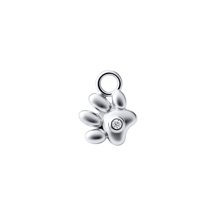 Diamond Charm Earrings Dog's Paw S151-DPS0500