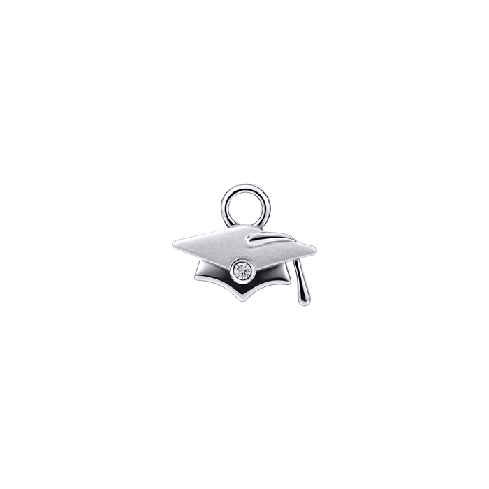 Diamond Charm Earrings Graduation S151-DPS0491