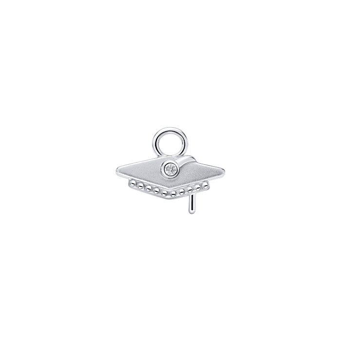 Diamond Charm Earrings Graduation S151-DPS0492