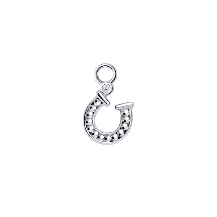 Diamond Charm Earrings Horse Shoe S151-DPS0501