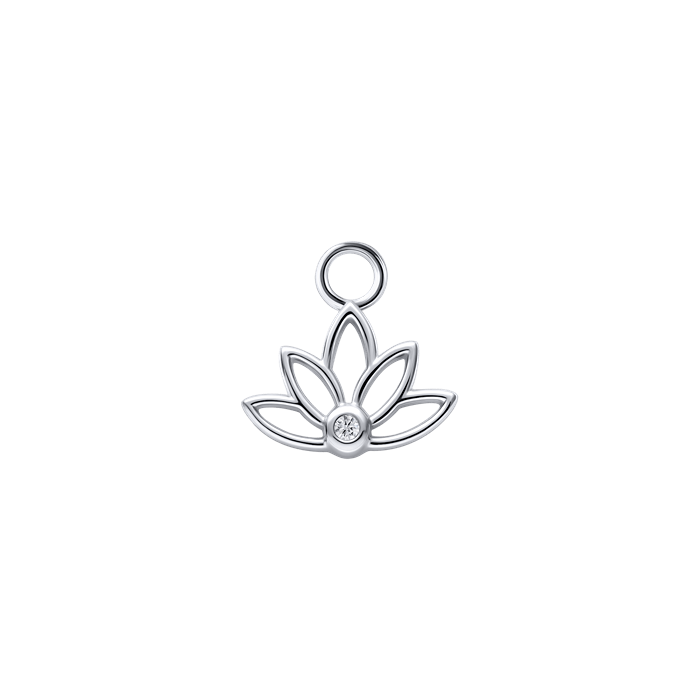 Diamond Charm Earrings Lotus S151-DPS0508
