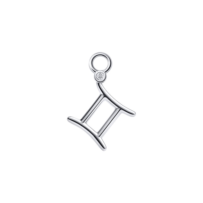 Diamond Charm Earrings Zodiac Ver.2 S151-DPS0496-GEMINI