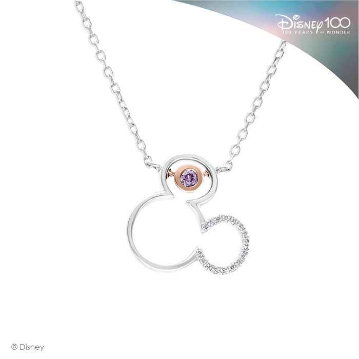 Diamond Disney Ladies Necklace DIS-DPS0354