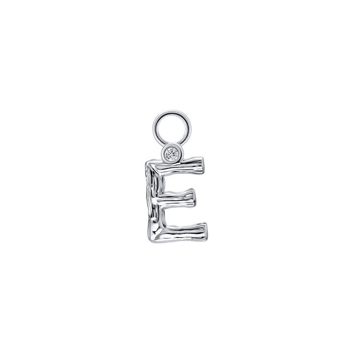 Diamond Charm Earrings Alphabet S148-DPS0470-E Diamond Charm Earrings Alphabet S148-DPS0470-E