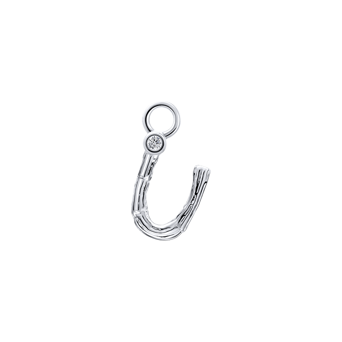 Diamond Charm Earrings Alphabet S148-DPS0470-U Diamond Charm Earrings Alphabet S148-DPS0470-U