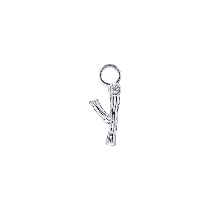 Diamond Charm Earrings Alphabet S148-DPS0470-Y Diamond Charm Earrings Alphabet S148-DPS0470-Y