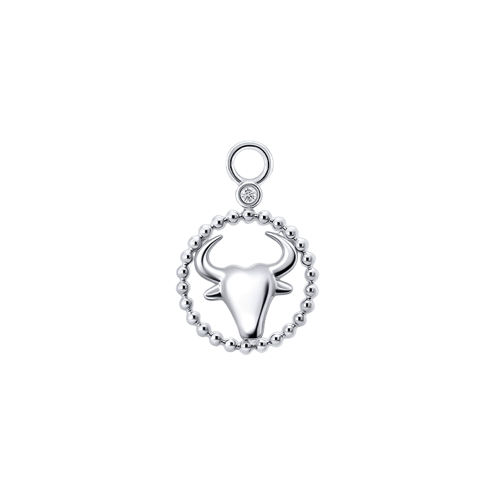 Diamond Ladies Charm Earrings Zodiac Ver.1 S149-DPS0472-TAURUS Diamond Ladies Charm Earrings Zodiac Ver.1 S149-DPS0472-TAURUS