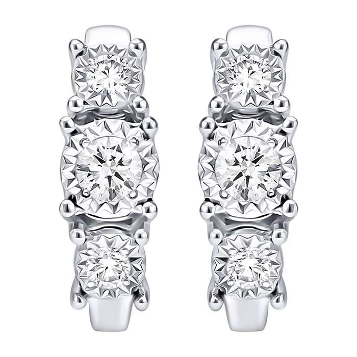 Diamond Ladies Earrings Huggies Maya DEF0490 Diamond Ladies Earrings Huggies Maya DEF0490