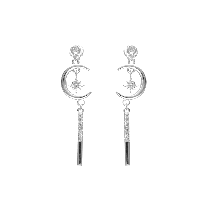 Diamond Ladies Earrings JNC-JDE0424 Diamond Ladies Earrings JNC-JDE0424