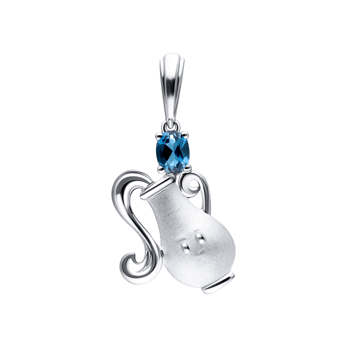 Diamond Ladies Pendant Aquarius S119-DPS0398