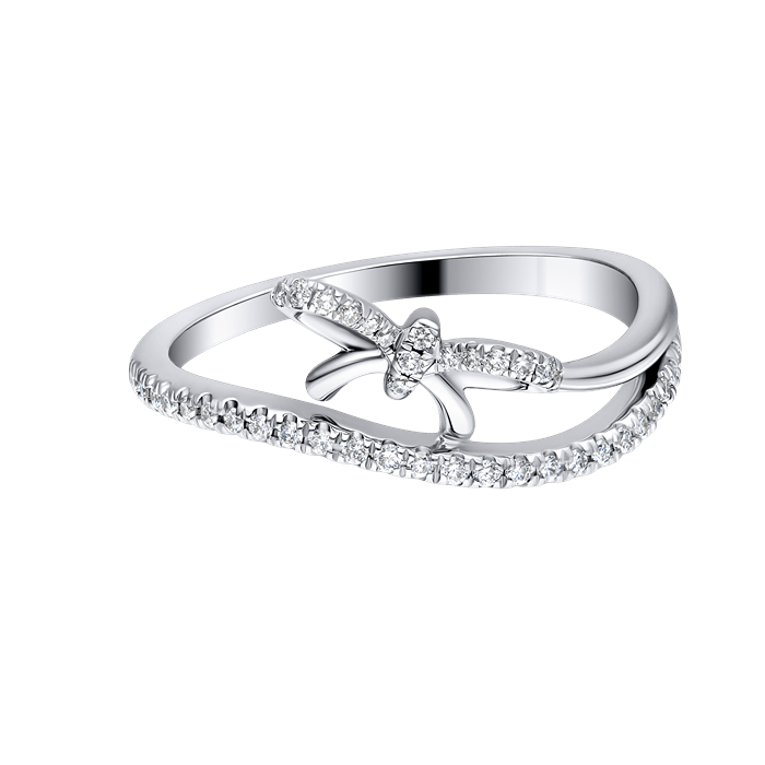 Diamond Ladies Ring Ribbon DRF0465